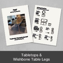 Table Tops & Wishbone Table Legs - Specifications