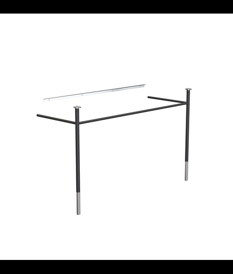 TELAIO PER LAVABO 1943-1200 » NERO OPACO/INOX SPAZZOLATO