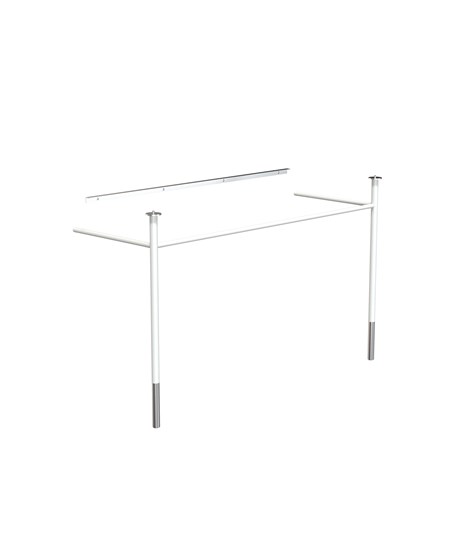 TAFELFRAME 1943-1200 » MAT WIT/GEBORSTELD ROESTVAST