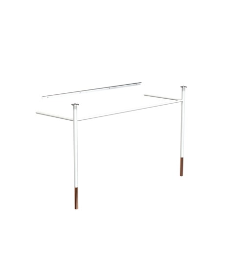 CONSOLE LEGS 1943-1200 » MATT WHITE/POLISHED COPPER