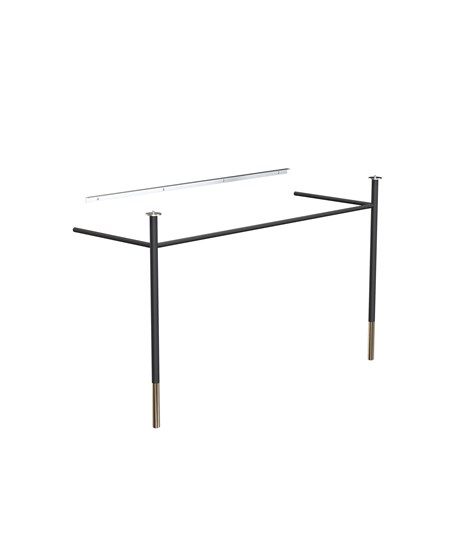 TAFELFRAME 1943-1200 » MAT ZWART/GEPOLIJST GOUD