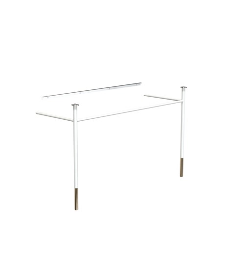 PIEDS DE CONSOLE 1943-1200 » BLANC MAT/DORÉ POLI