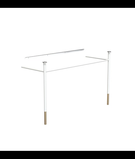 PIEDS DE CONSOLE 1943-1200 » BLANC MAT/DORÉ BROSSÉ