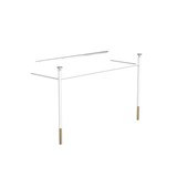 PIEDS DE CONSOLE 1943-1200 » BLANC MAT/DORÉ BROSSÉ