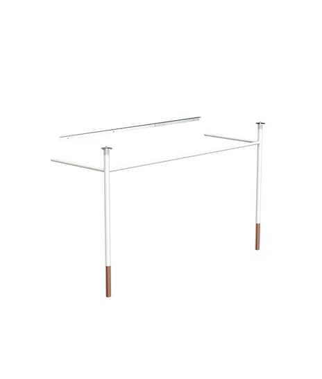 CONSOLE LEGS 1943-1200 » MATT WHITE/BRUSHED COPPER