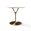 TABLE 1013, Ø800 » FOREST GREEN / BRUSHED GOLD 