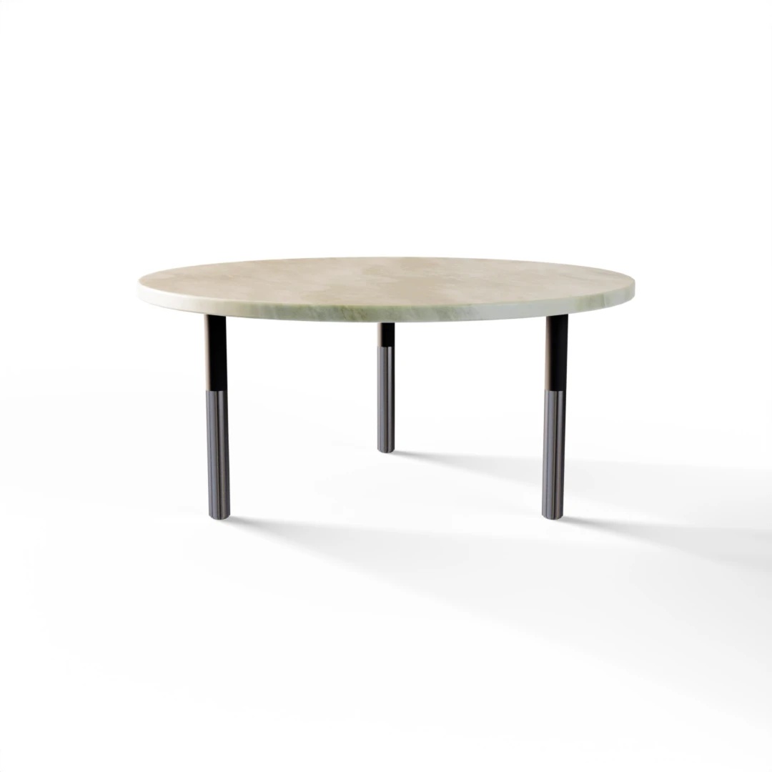 TABLE 1026 » FOREST GREEN / MATT BLACK/POLISHED STAINLESS