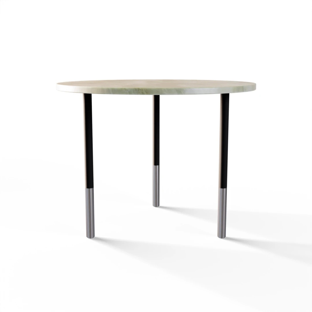 TISCH 1044 » FOREST GREEN / SCHWARZ MATT/EDELSTAHL GEBÜRSTET