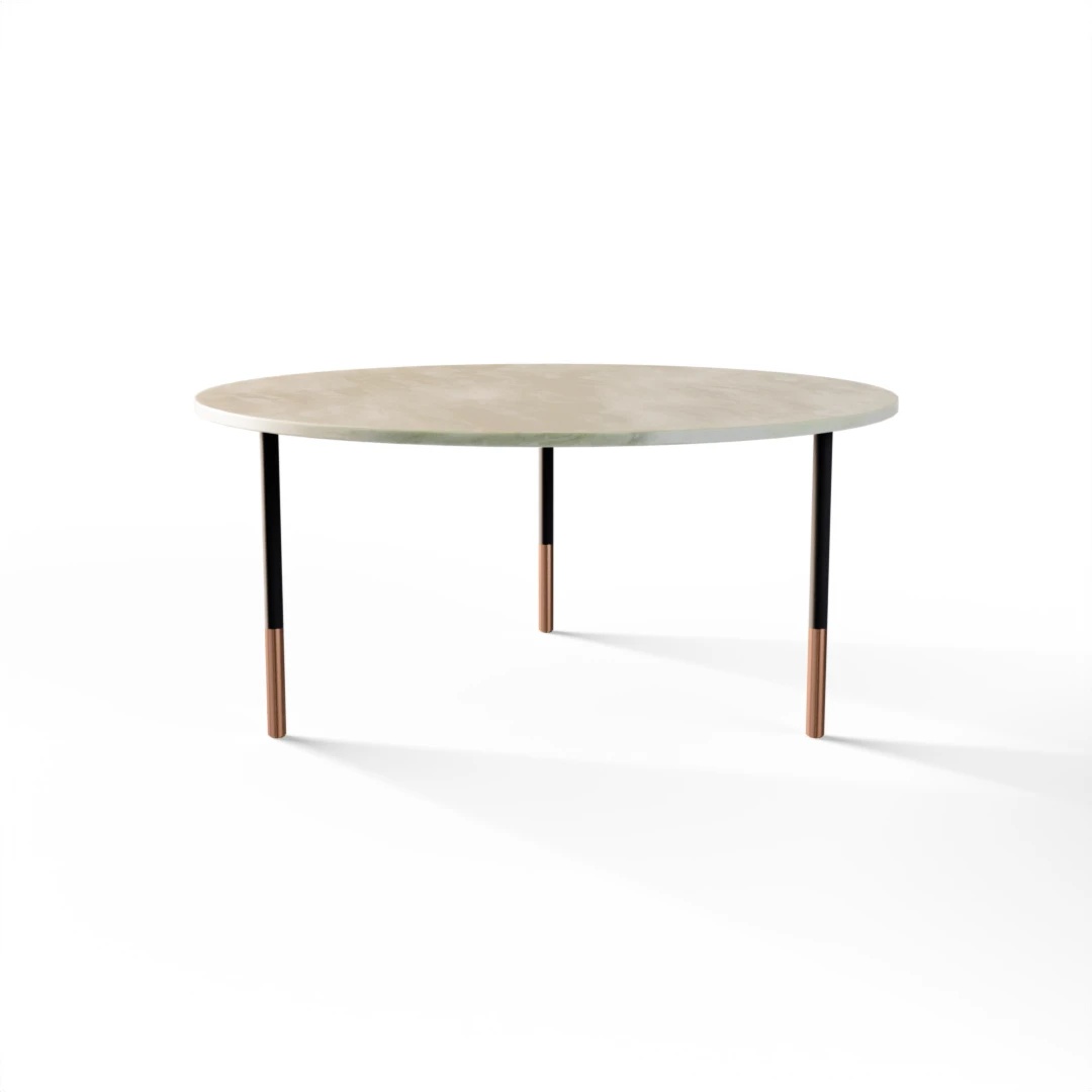 TISCH 1052 » FOREST GREEN / SCHWARZ MATT/KUPFER GEBÜRSTET