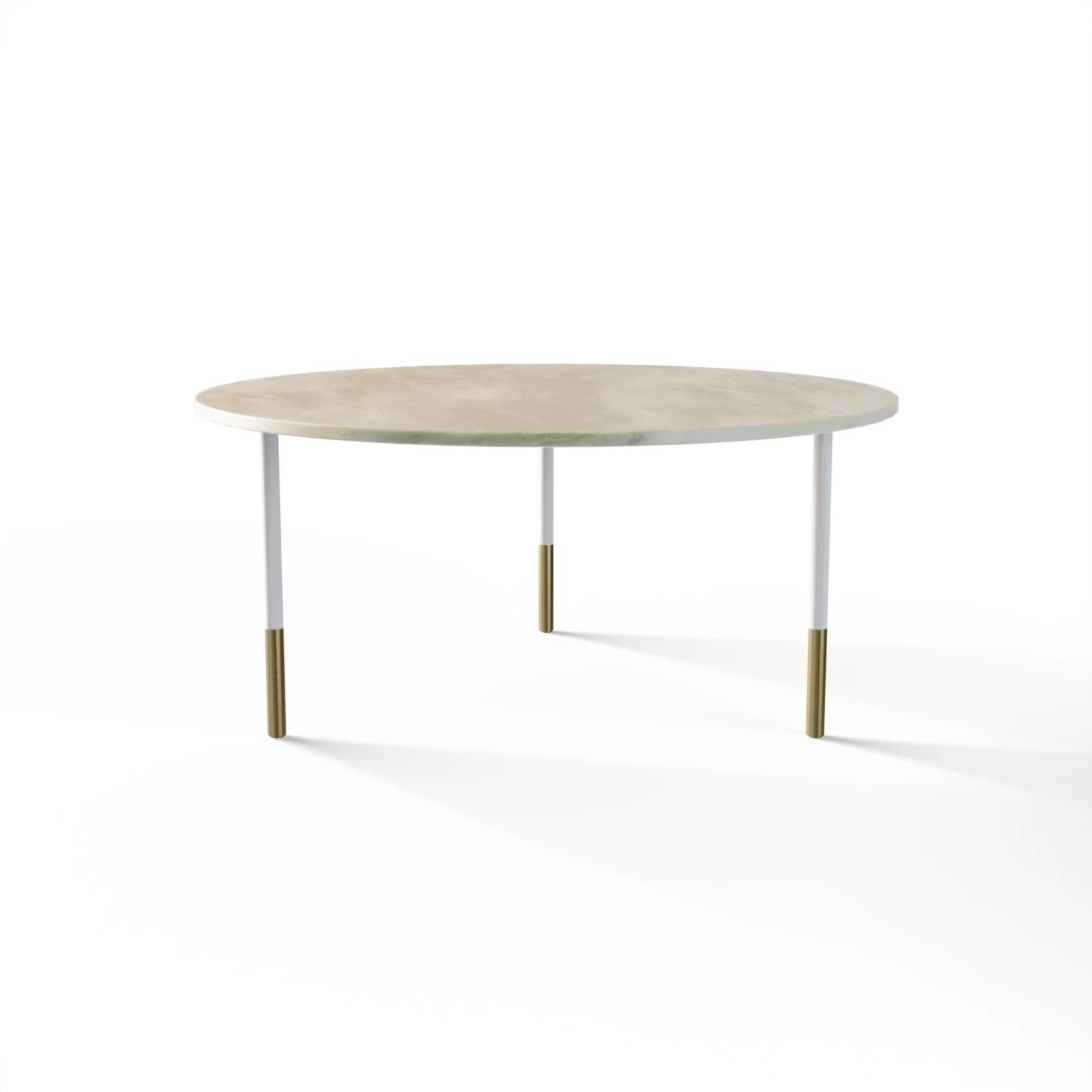 BORD 1052 » FOREST GREEN / MATT VIT/BORSTAD GULD