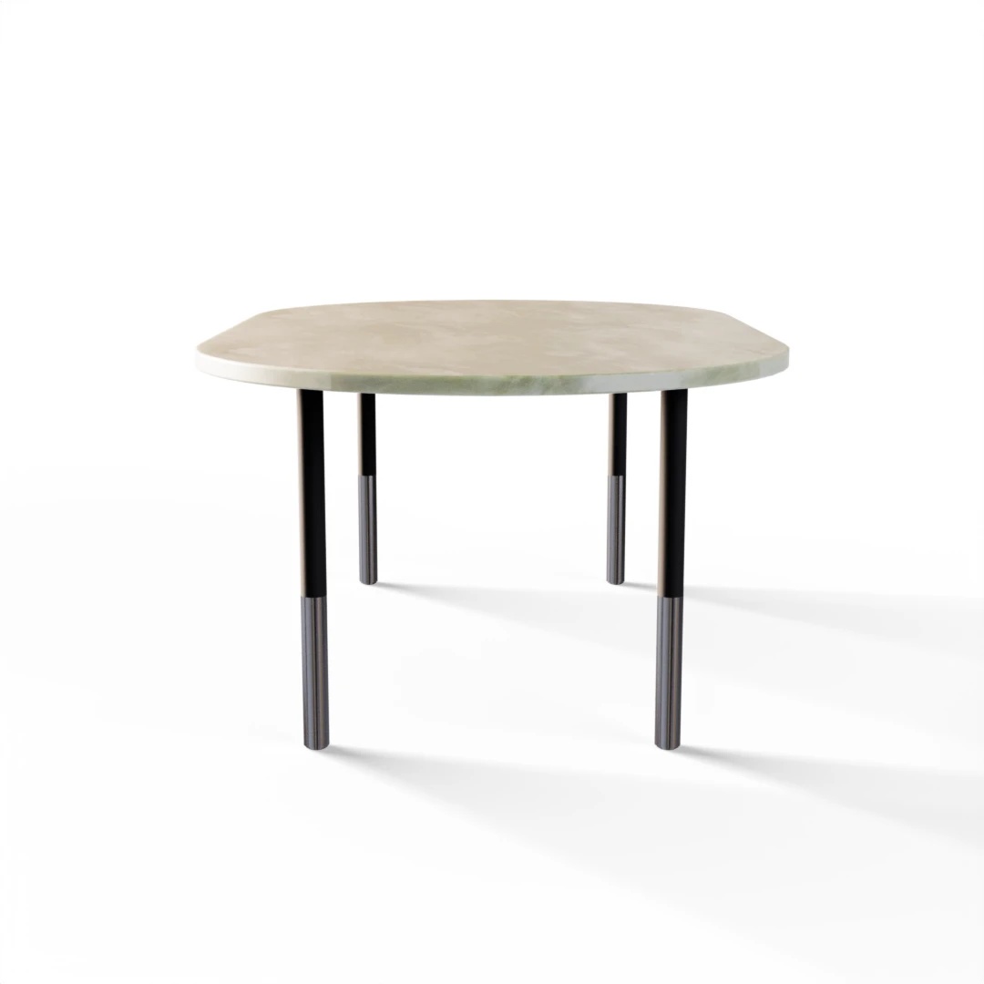 TABLE 1068 » FOREST GREEN / MATT BLACK/POLISHED STAINLESS