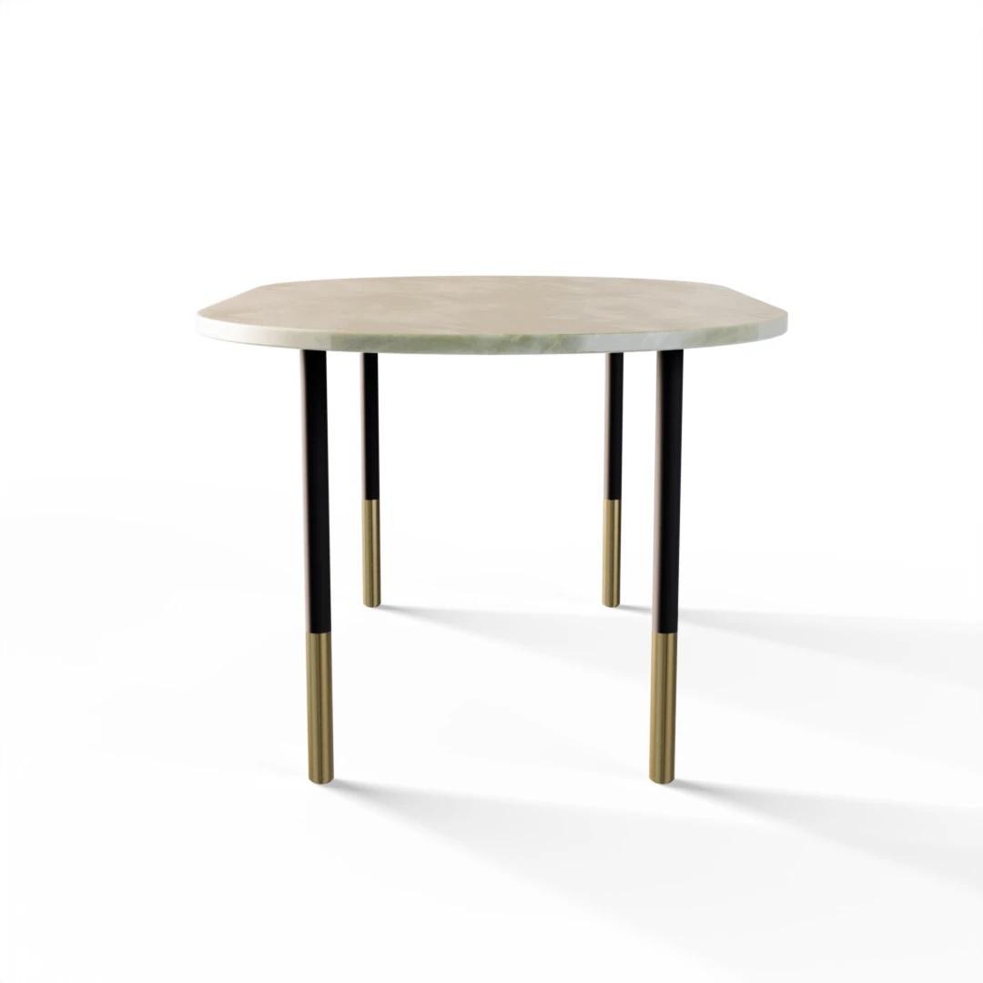 TABLE 1069 » FOREST GREEN / MATT BLACK/BRUSHED GOLD 