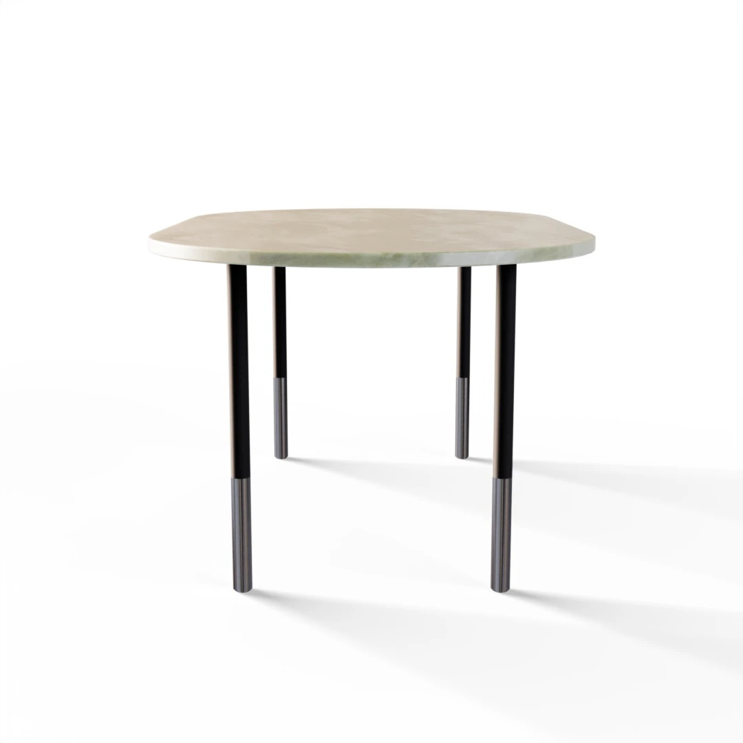 TABLE 1069 » FOREST GREEN / MATT BLACK/POLISHED STAINLESS
