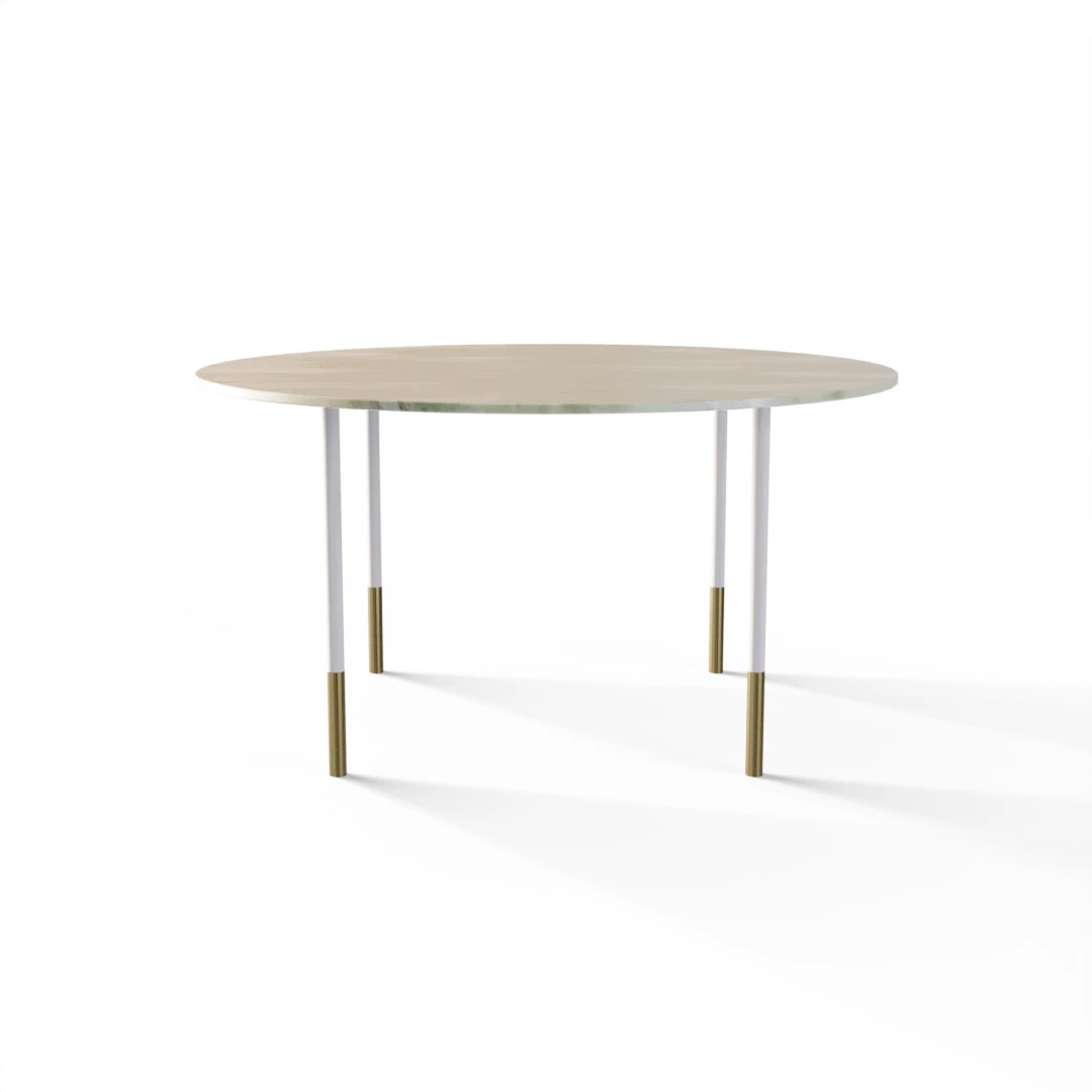TABLE 1079 » FOREST GREEN / MATT WHITE/BRUSHED GOLD