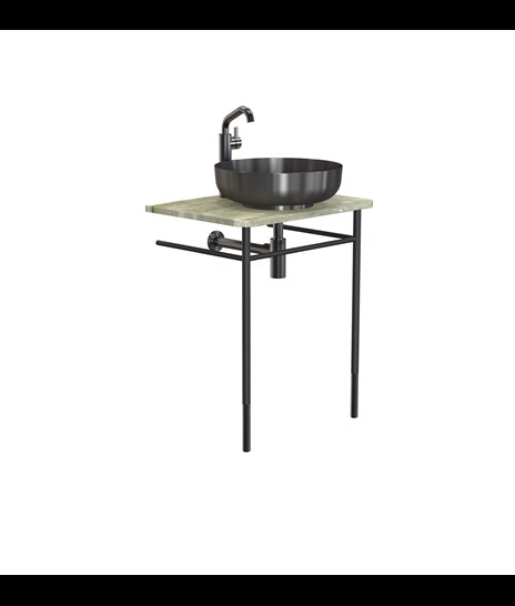 WASH TABLE SET 1081 » FOREST GREEN/MATT BLACK/BRUSHED BLACK