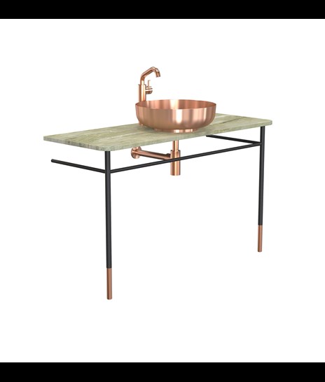 BADEROMSMØBELSETT 1082 » FOREST GREEN/MATT SVART/BØRSTET KOBBER