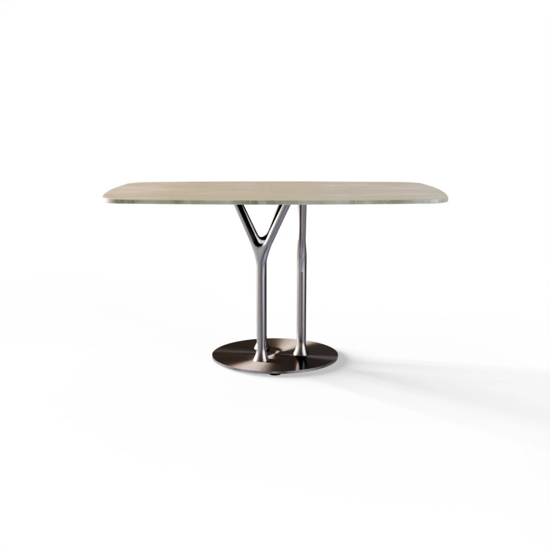 TABLE 1087 » FOREST GREEN / BRUSHED STAINLESS