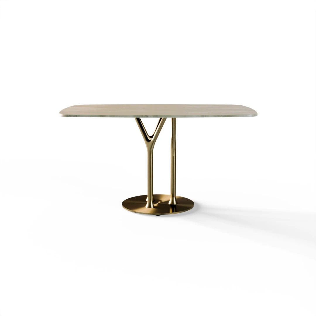 TABLE 1087 » FOREST GREEN / BRUSHED GOLD 