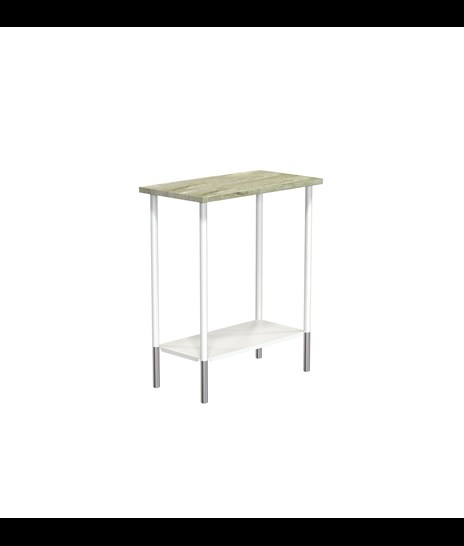 TABLE 1088 » FOREST GREEN  / BLANC MAT/INOX BROSSÉ