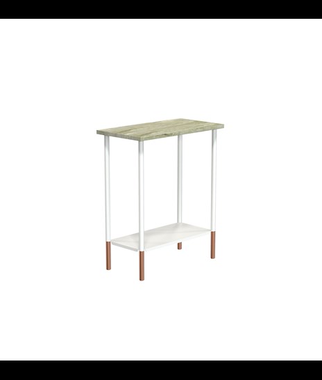 TABLE 1088 » FOREST GREEN  / BLANC MAT/CUIVRE BROSSÉ