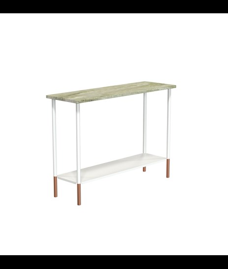 TABLE 1089 » FOREST GREEN / BLANC MAT/CUIVRE BROSSÉ