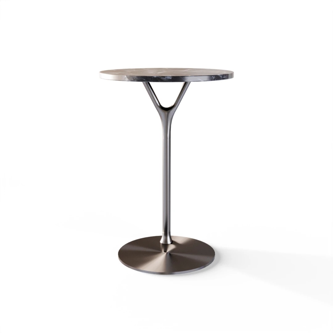 TABLE 4065 » VAN GOGH GREY/INOX BROSSÉ
