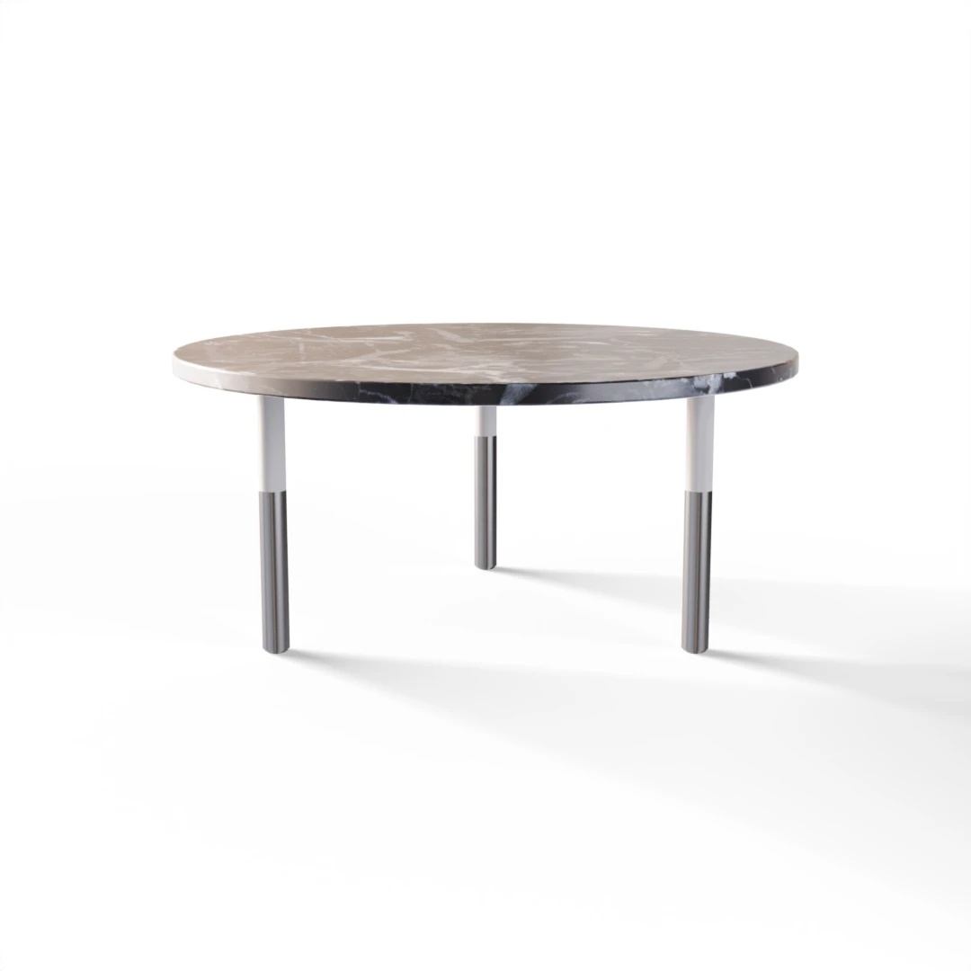 TABLE 2026 » VAN GOGH GREY / MATT WHITE/BRUSHED STAINLESS