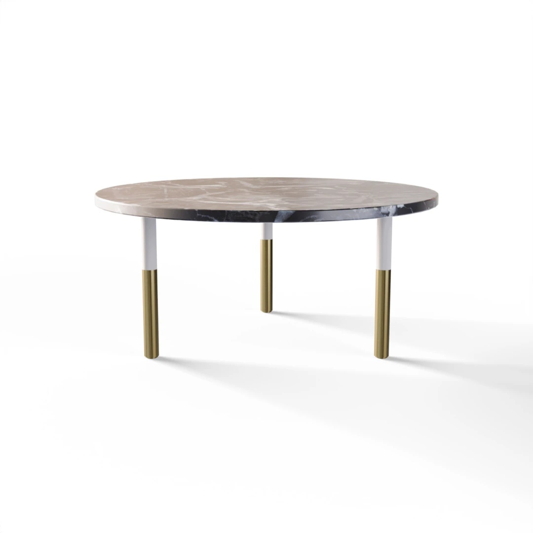 TABLE 2026 » VAN GOGH GREY / MATT WHITE/BRUSHED GOLD