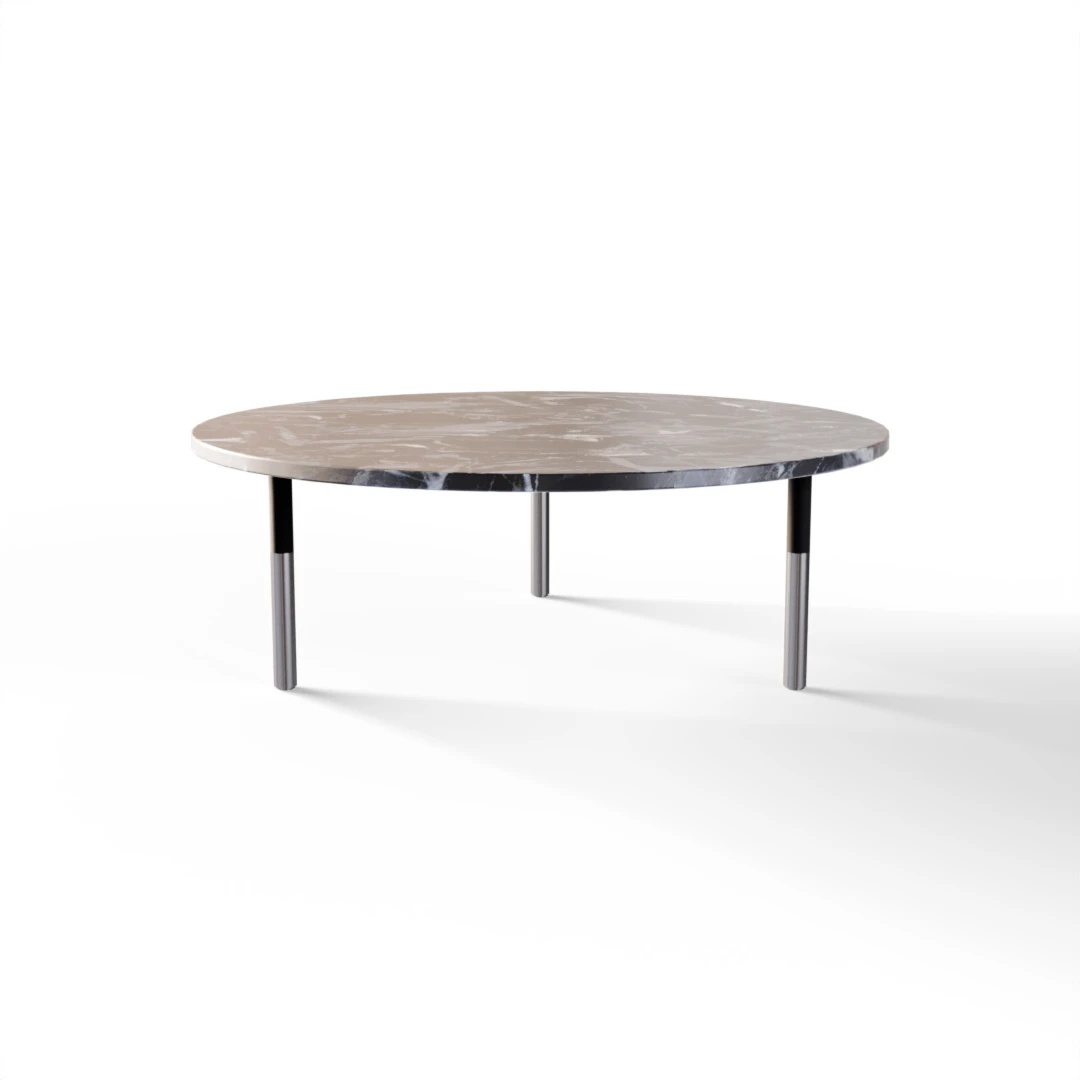 TABLE 2027 » VAN GOGH GREY / MATT BLACK/BRUSHED STAINLESS