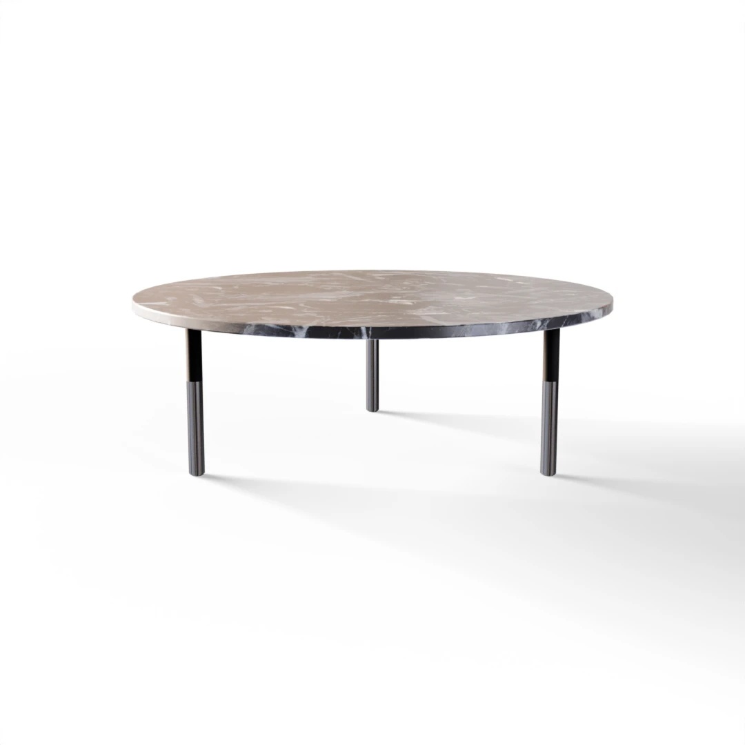 TABLE 2027 » VAN GOGH GREY / MATT BLACK/POLISHED STAINLESS