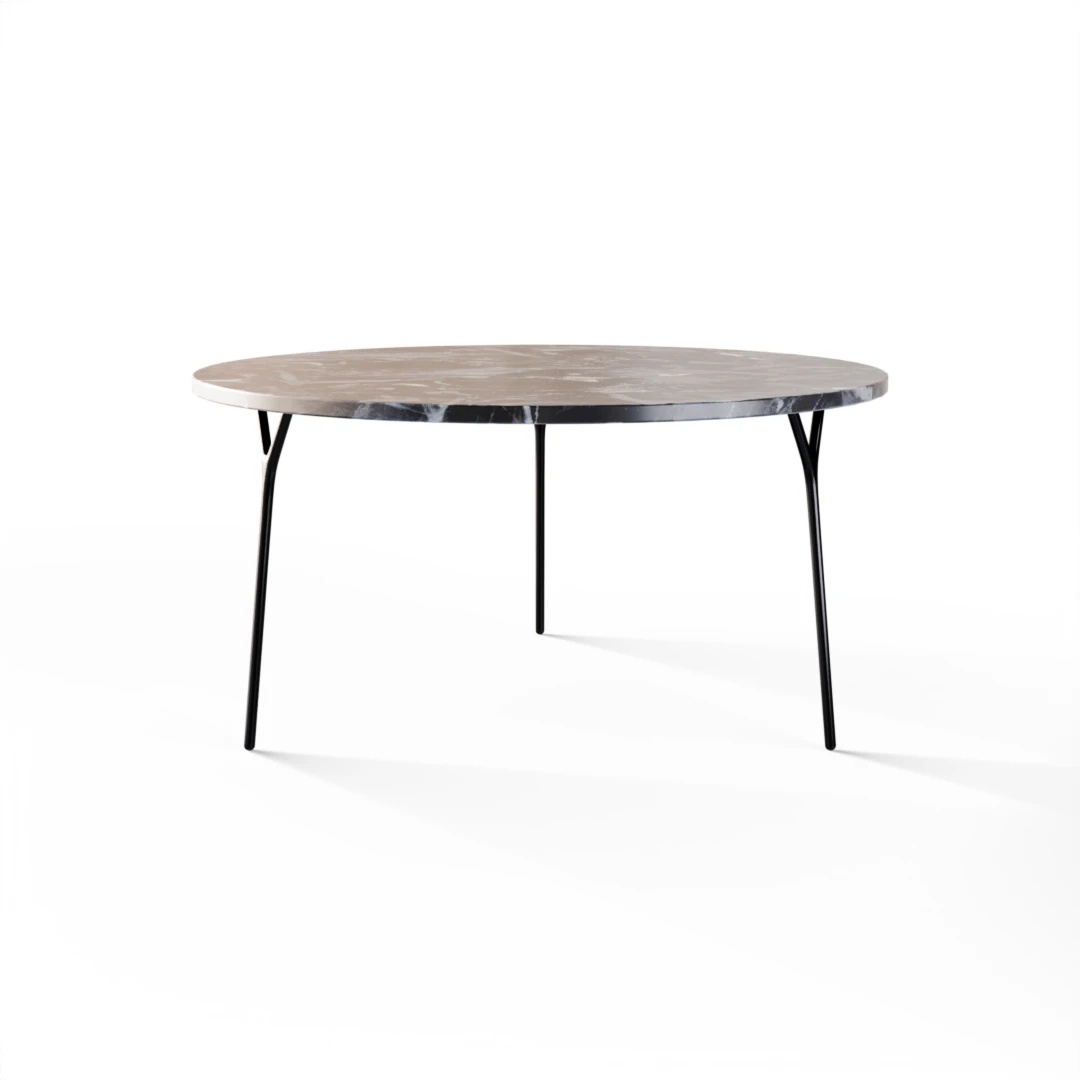 TABLE 2033 » VAN GOGH GREY / BRUSHED BLACK