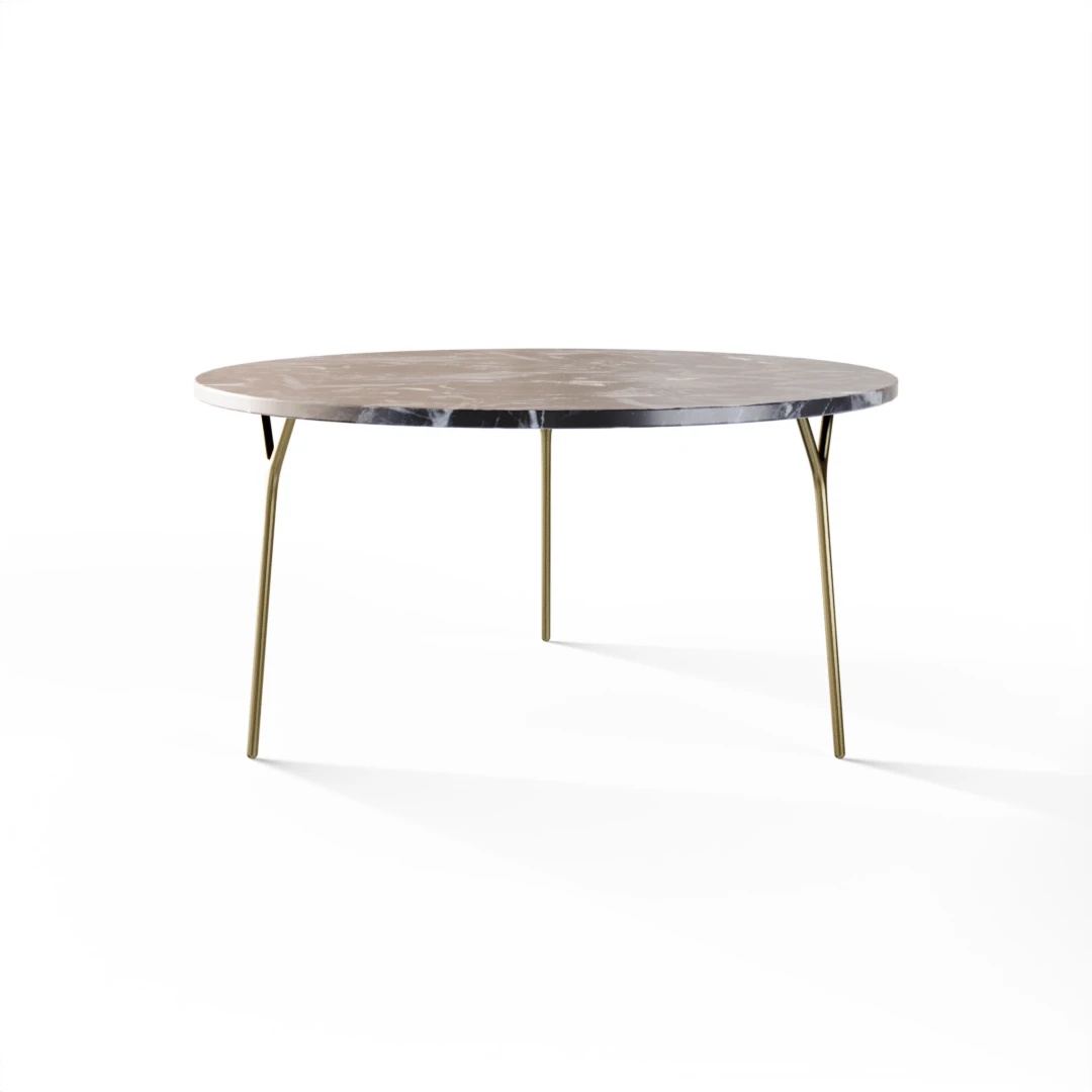 TABLE 2033 » VAN GOGH GREY / BRUSHED GOLD