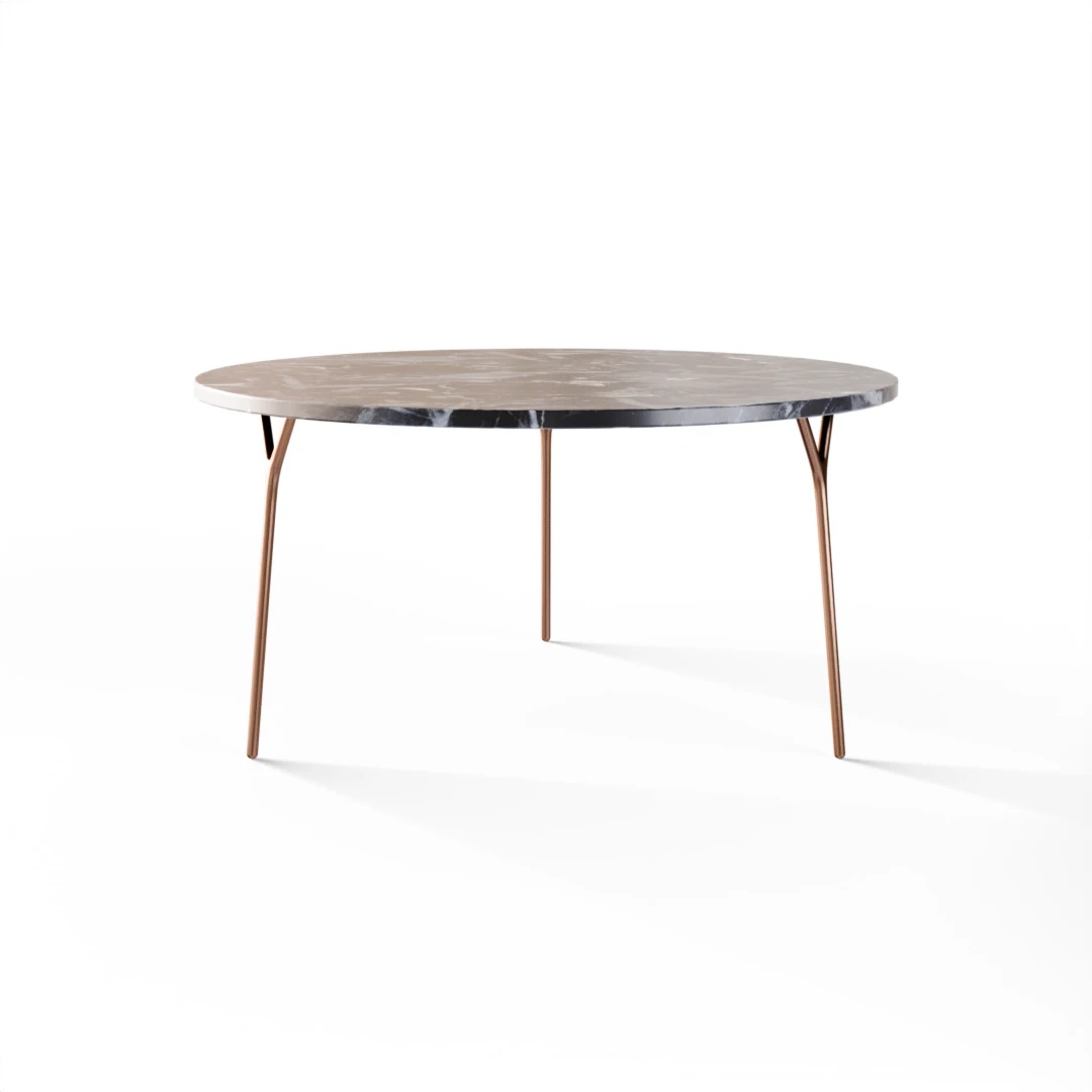 TABLE 2033 » VAN GOGH GREY / BRUSHED COPPER 