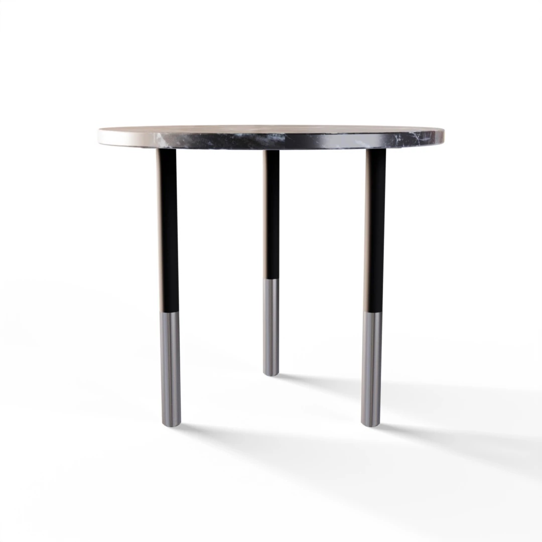 BORD 2036 » VAN GOGH GREY / MATT SVART/BØRSTET RUSTFRITT
