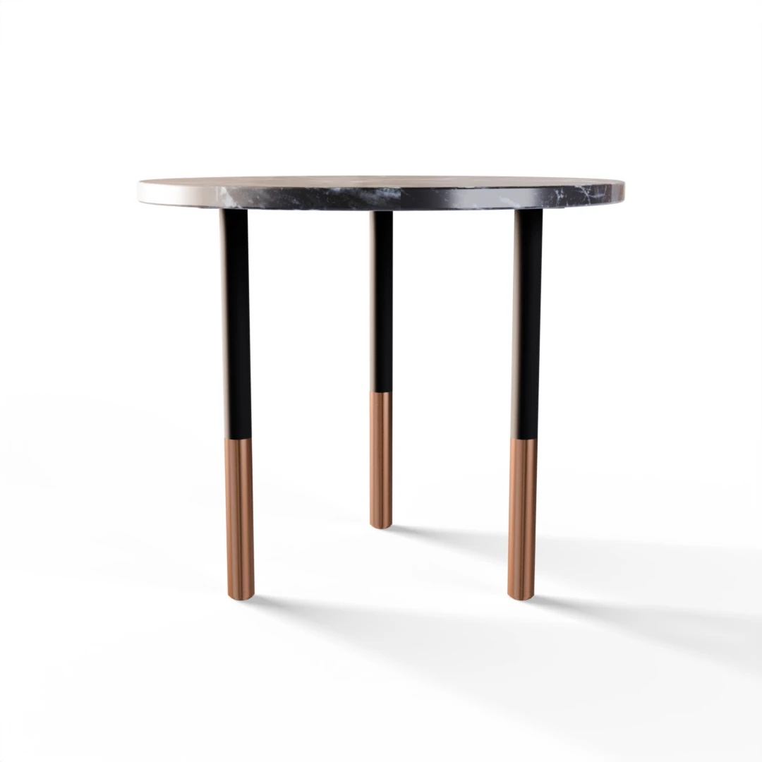 BORD 2036 » VAN GOGH GREY / MATT SVART/BØRSTET KOBBER