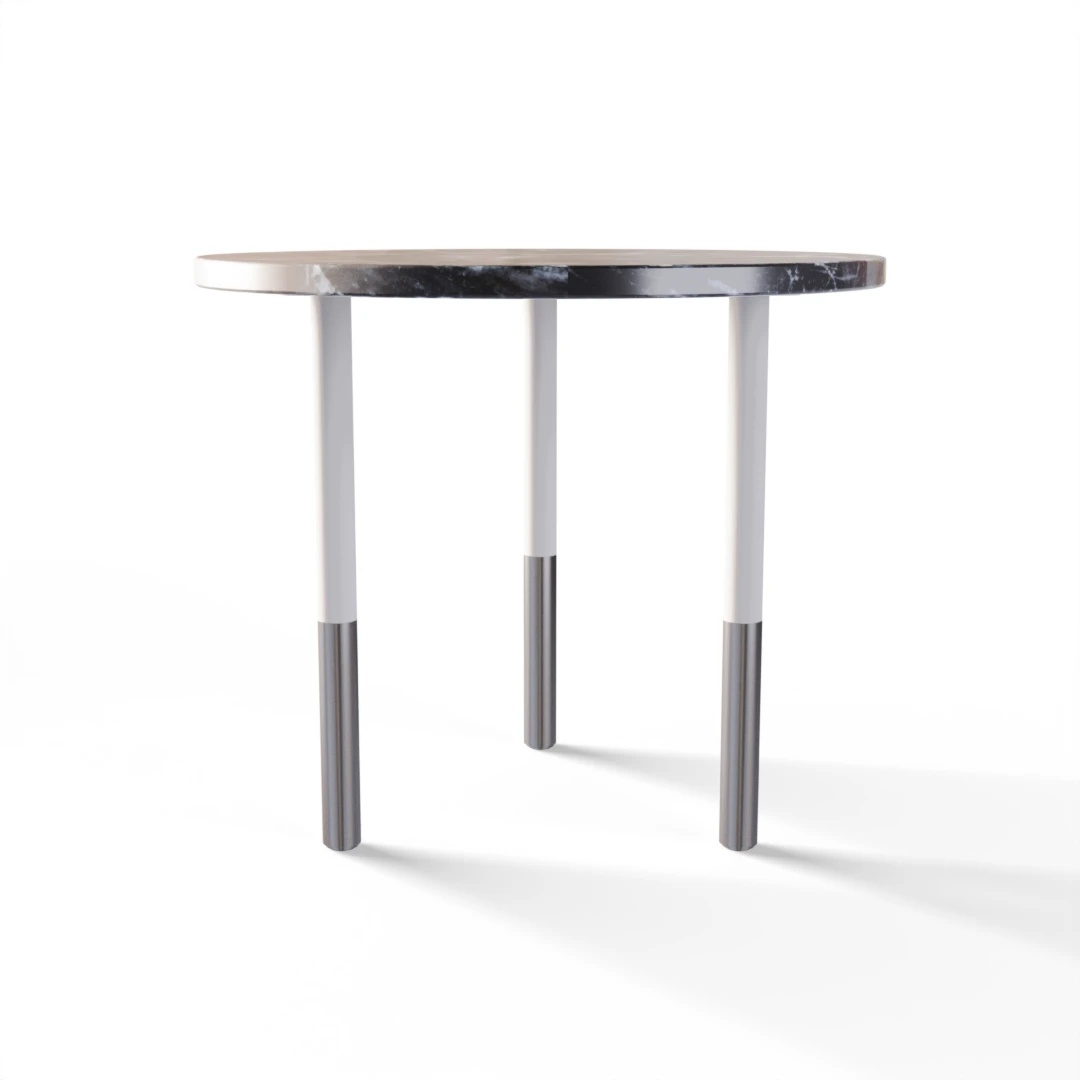 BORD 2036 » VAN GOGH GREY / MATT HVIT/BØRSTET RUSTFRITT