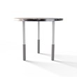 TABLE 2036 » VAN GOGH GREY / BLANC MAT/INOX BROSSÉ