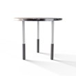 TABLE 2036 » VAN GOGH GREY / BLANC MAT/INOX POLI