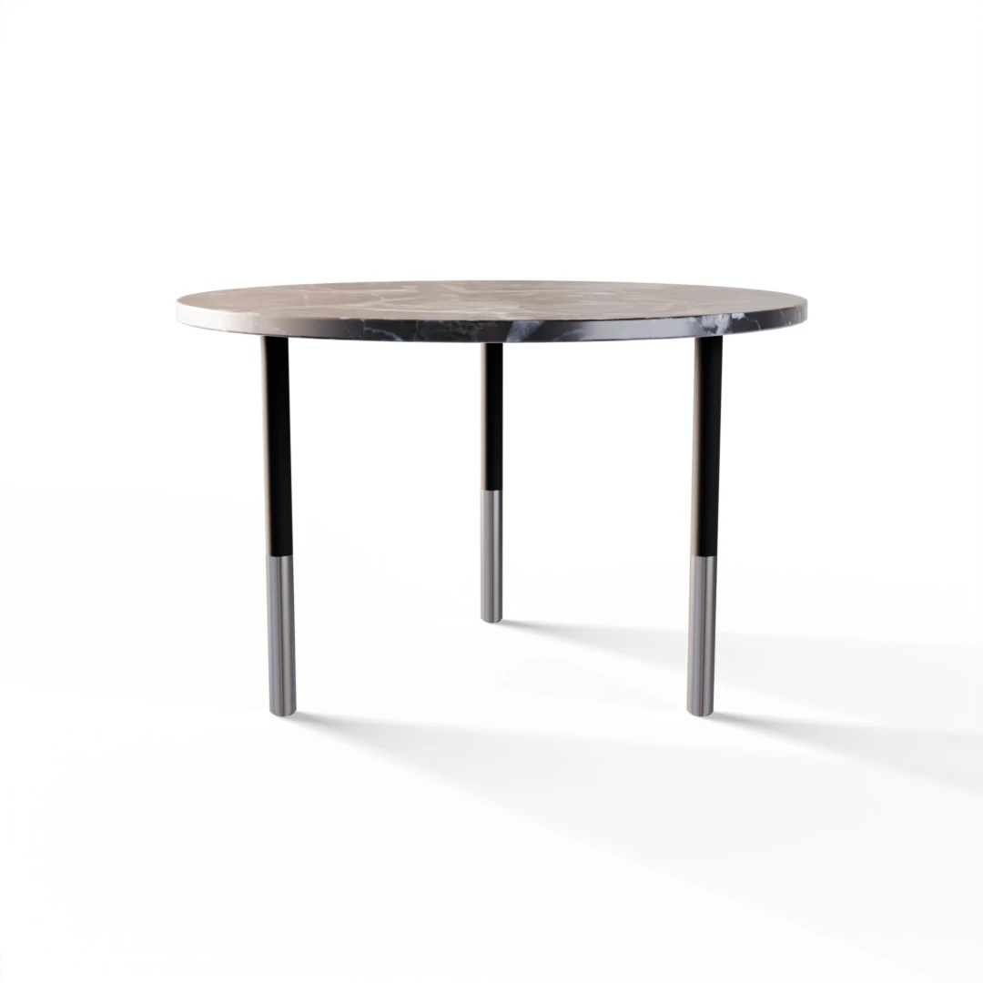 TABLE 2037 » VAN GOGH GREY / MATT BLACK/BRUSHED STAINLESS