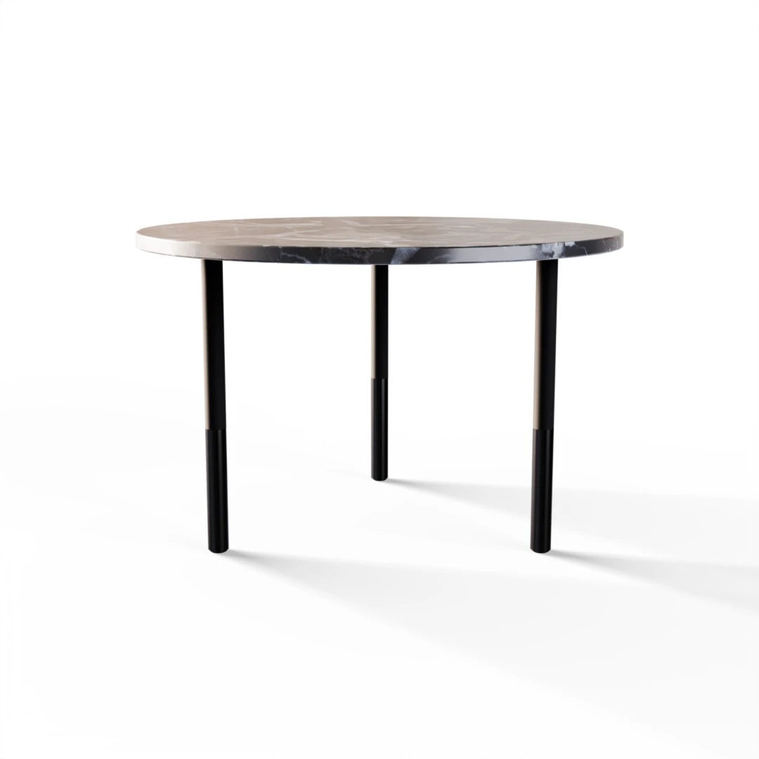 TABLE 2037 » VAN GOGH GREY / MATT BLACK/BRUSHED BLACK