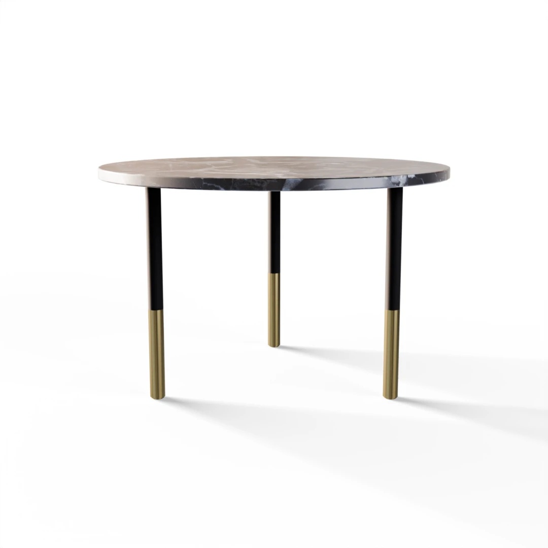 TABLE 2037 » VAN GOGH GREY / MATT BLACK/BRUSHED GOLD