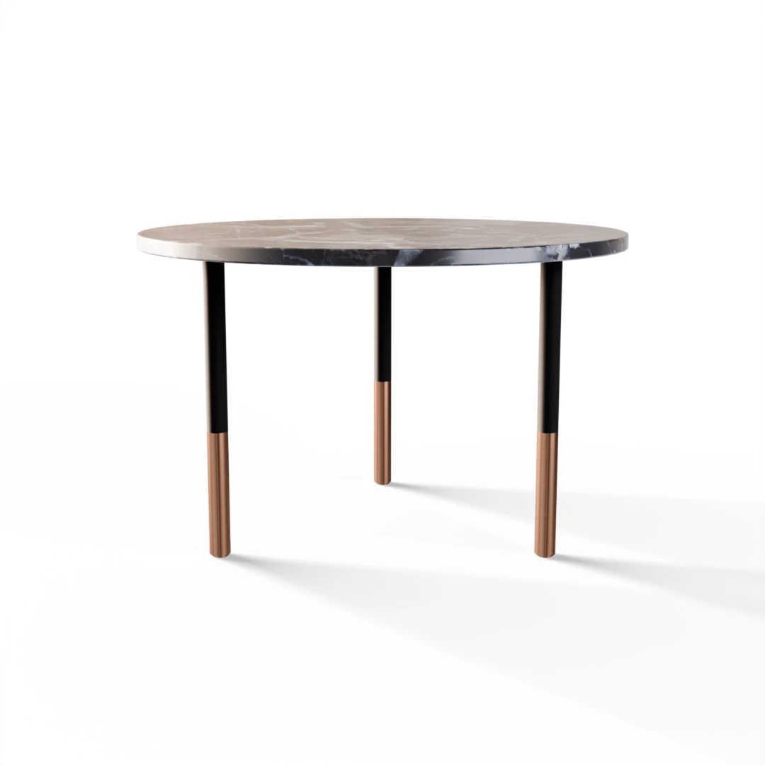 TABLE 2037 » VAN GOGH GREY / MATT BLACK/BRUSHED COPPER