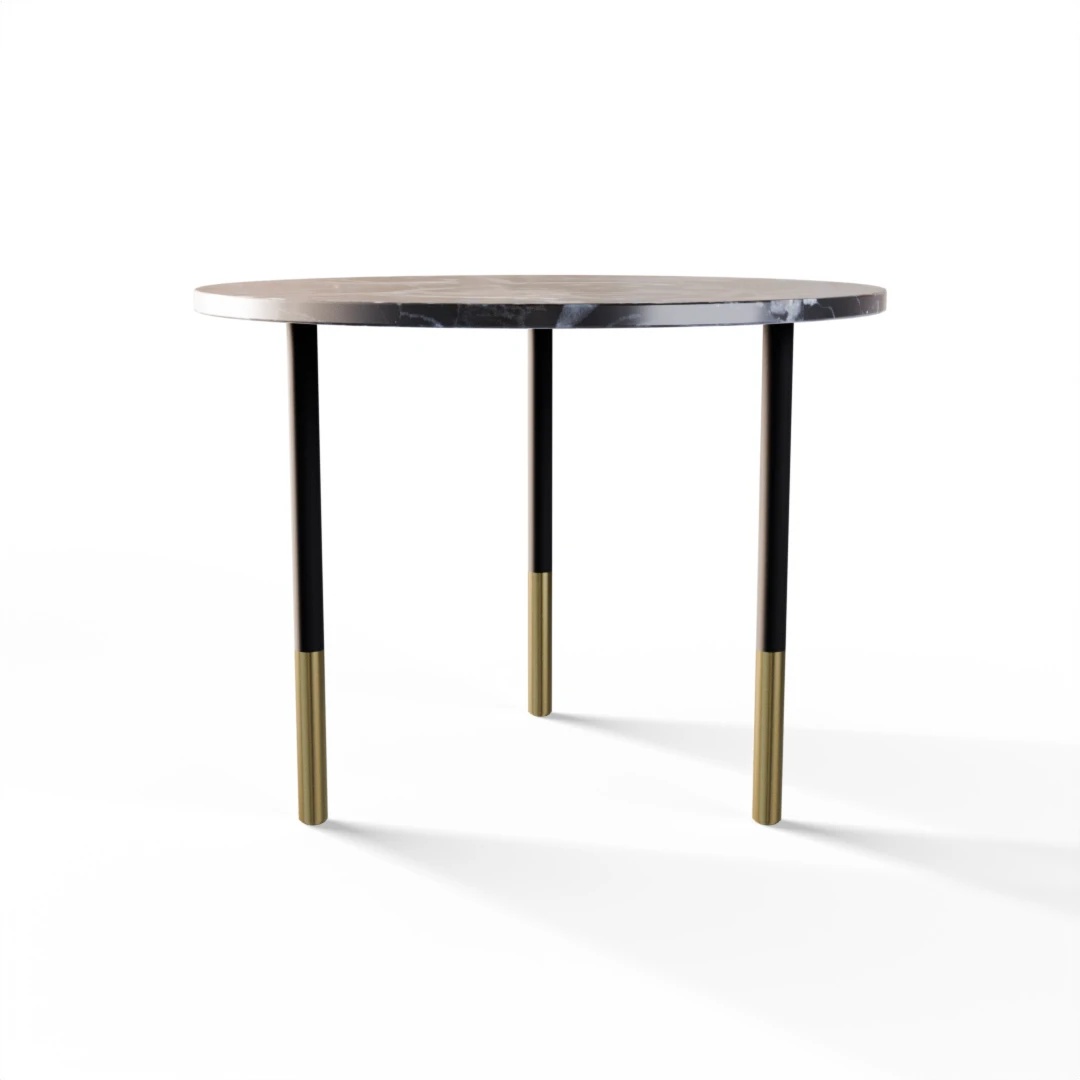 TABLE 2044 » VAN GOGH GREY / MATT BLACK/BRUSHED GOLD 