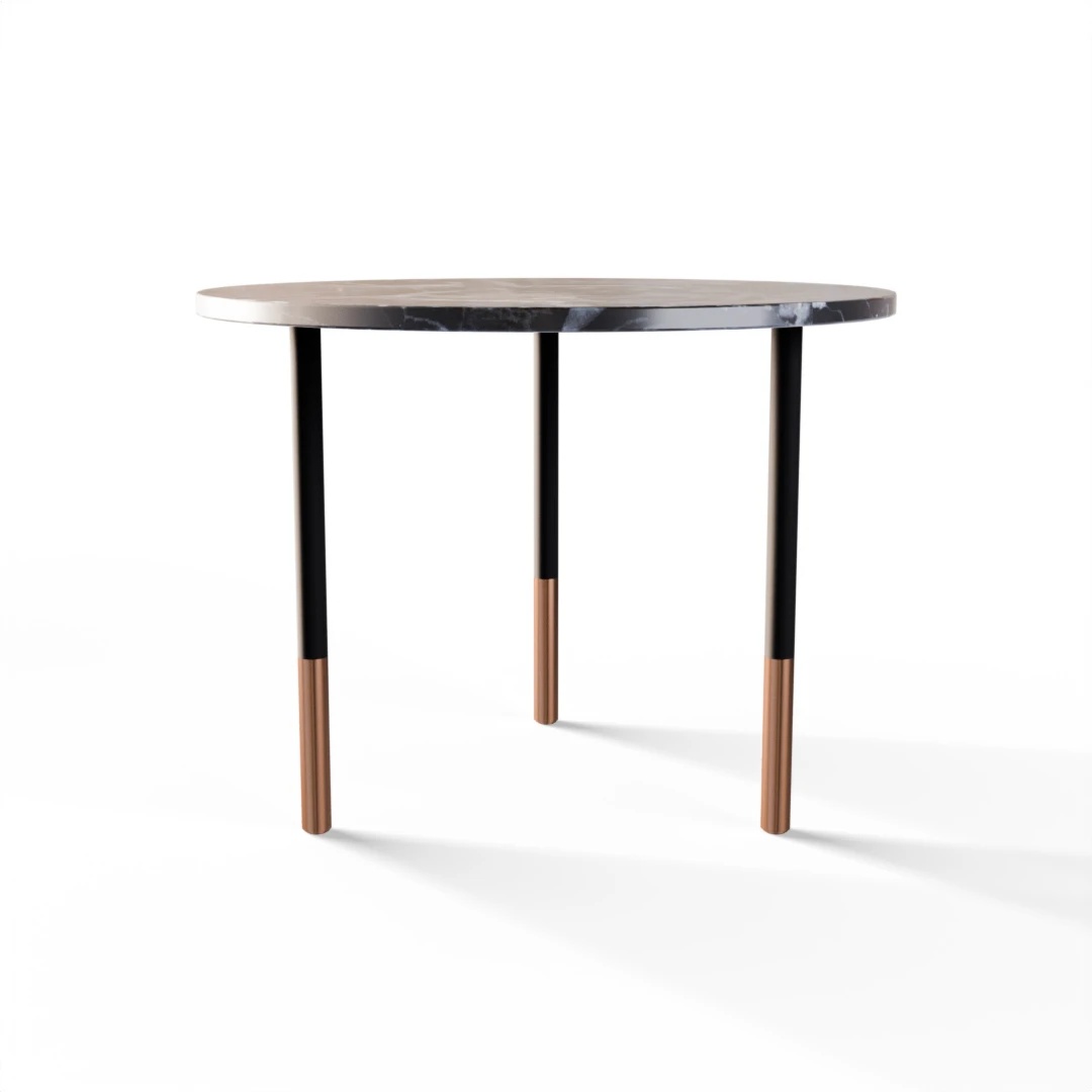 TABLE 2044 » VAN GOGH GREY / MATT BLACK/BRUSHED COPPER 