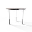 TABLE 2044 » VAN GOGH GREY / MATT WHITE/BRUSHED STAINLESS