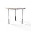 TABLE 2044 » VAN GOGH GREY / MATT WHITE/POLISHED STAINLESS