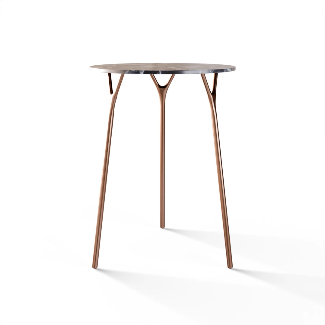 TABLE 2070 » VAN GOGH GREY / BRUSHED COPPER