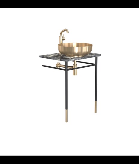 BADEROMSMØBELSETT 2081 » VAN GOGH GREY/MATT SVART/BØRSTET GULL