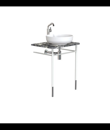 SET LAVABO 2081 » VAN GOGH GREY/BIANCO OPACO/INOX LUCIDO