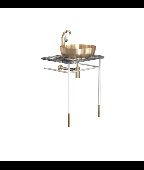 SET LAVABO 2081 » VAN GOGH GREY/BIANCO OPACO/ORO SPAZZOLATO